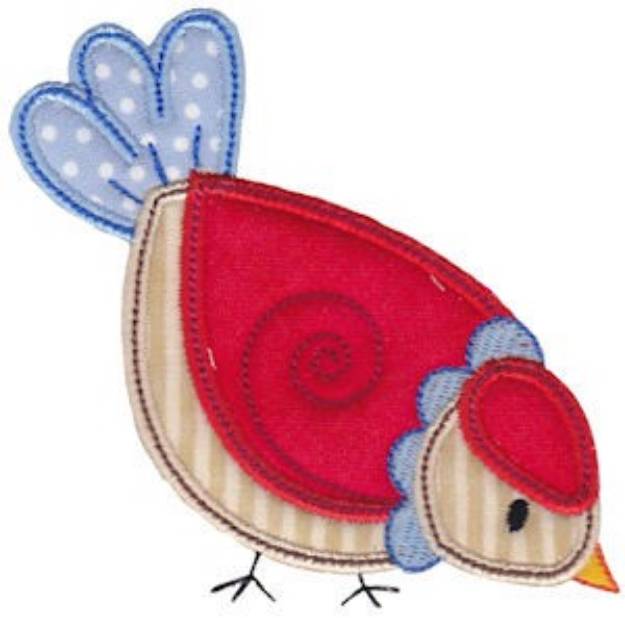 Picture of Spring Splendor Applique Bird Machine Embroidery Design