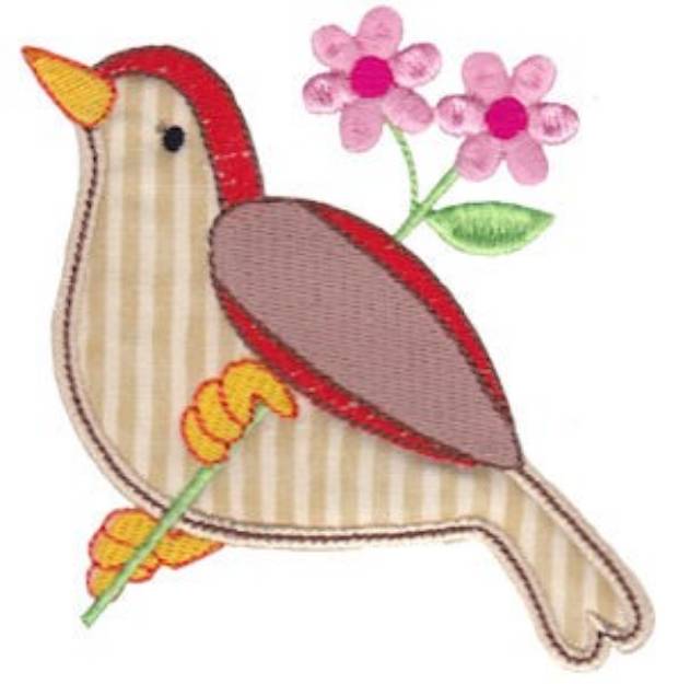 Picture of Spring Splendor Applique Bird Machine Embroidery Design