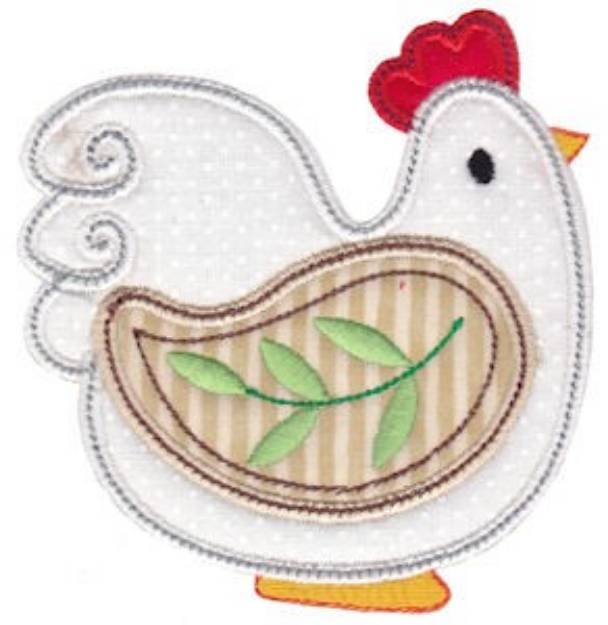 Picture of Spring Splendor Applique Chicken Machine Embroidery Design