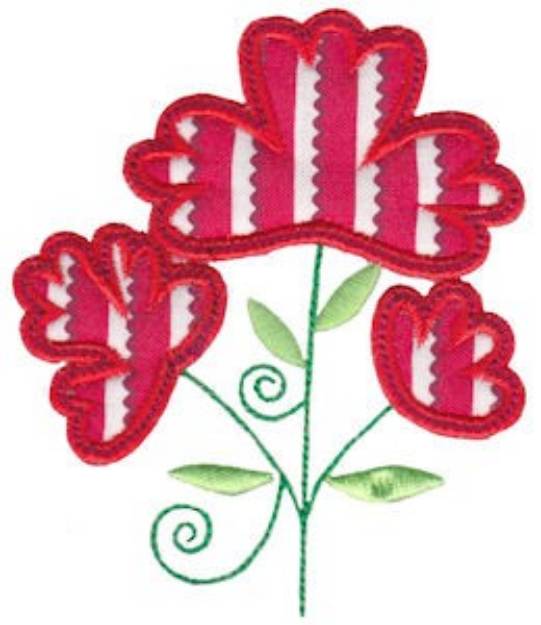 Picture of Spring Splendor Applique Flower Machine Embroidery Design
