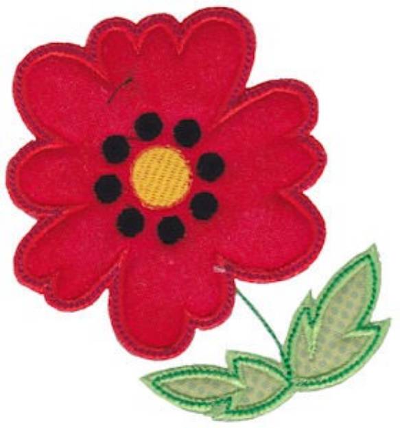 Picture of Spring Splendor Applique Poppy Machine Embroidery Design