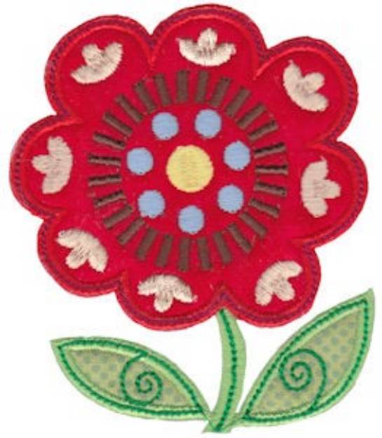 Picture of Spring Splendor Applique Daisy Machine Embroidery Design