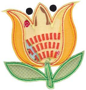 Picture of Spring Splendor Applique Tulip Machine Embroidery Design