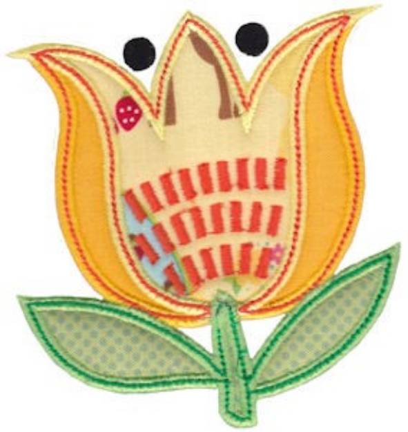 Picture of Spring Splendor Applique Tulip Machine Embroidery Design
