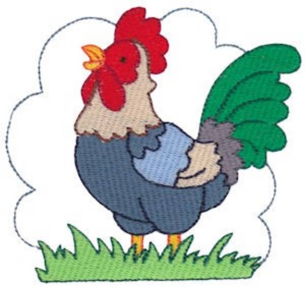 Picture of Easter Delights Rooster Machine Embroidery Design