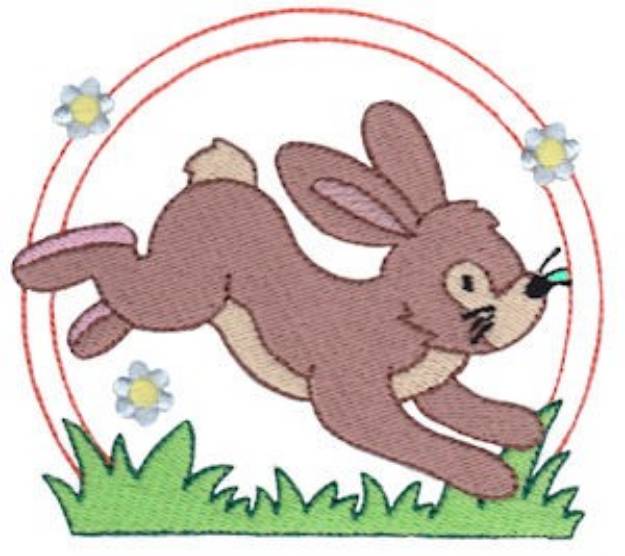 Picture of Easter Delights Hopping Bunny Machine Embroidery Design