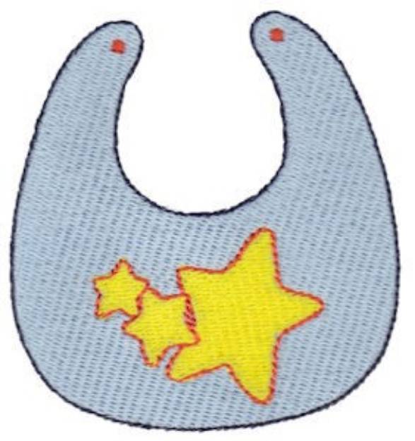 Picture of Baby Simplicity Star Bib Machine Embroidery Design