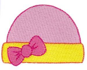 Picture of Baby Simplicity Pink Cap Machine Embroidery Design