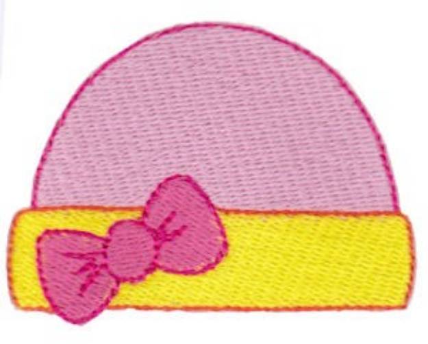 Picture of Baby Simplicity Pink Cap Machine Embroidery Design