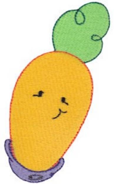Picture of Baby Bites Carrot Machine Embroidery Design