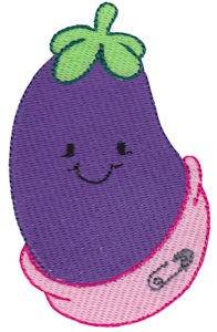 Picture of Baby Bites Eggplant Machine Embroidery Design