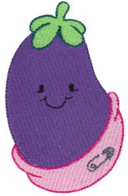 Picture of Baby Bites Eggplant Machine Embroidery Design
