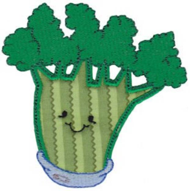 Picture of Baby Bites Applique Broccoli Machine Embroidery Design