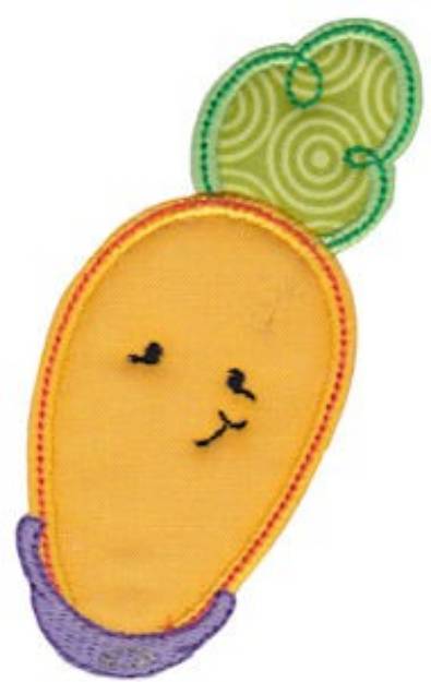 Picture of Baby Bites Applique Carrot Machine Embroidery Design