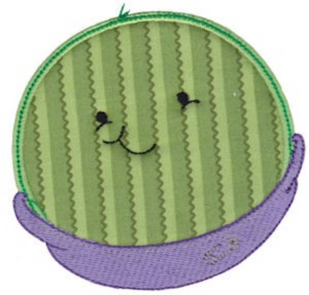 Picture of Baby Bites Applique Pea Machine Embroidery Design