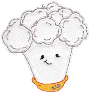 Picture of Baby Bites Applique Cauliflower Machine Embroidery Design