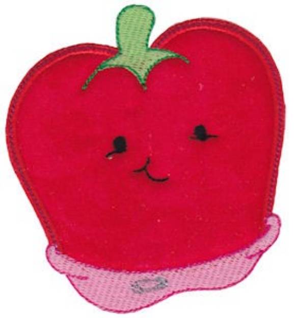 Picture of Baby Bites Applique Pepper Machine Embroidery Design