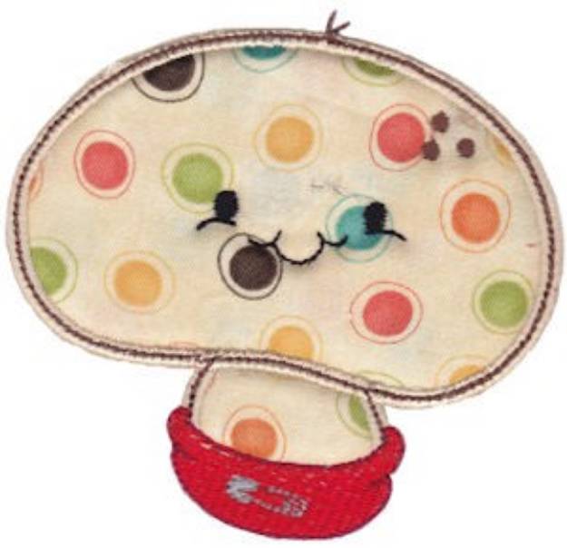 Picture of Baby Bites Applique Mushroom Machine Embroidery Design