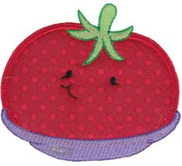 Picture of Baby Bites Applique Tomato Machine Embroidery Design