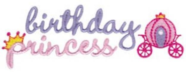 Picture of Birthday Princess Machine Embroidery Design