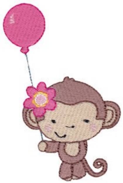 Picture of Birthday Monkey Machine Embroidery Design