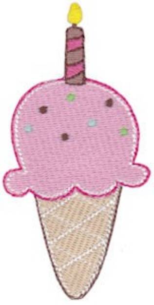 Picture of First Birthday Ice Cream Machine Embroidery Design
