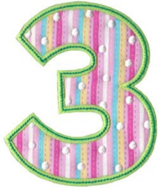 Picture of Birthday Girl Applique Three Machine Embroidery Design