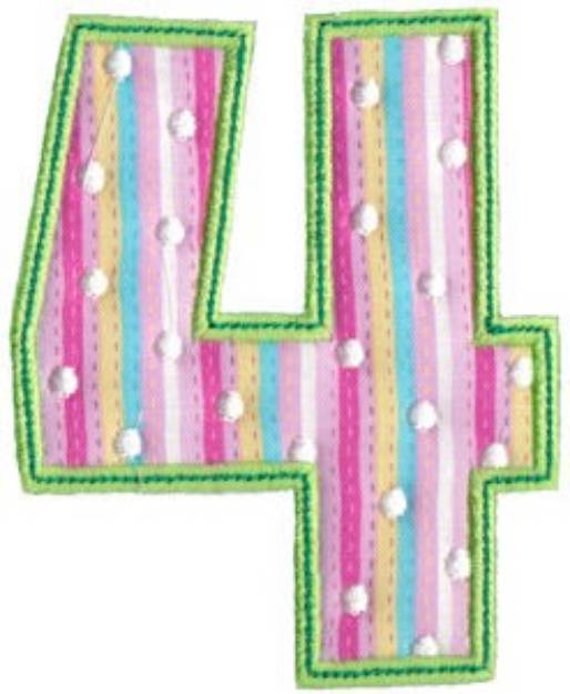Picture of Birthday Girl Applique Four Machine Embroidery Design