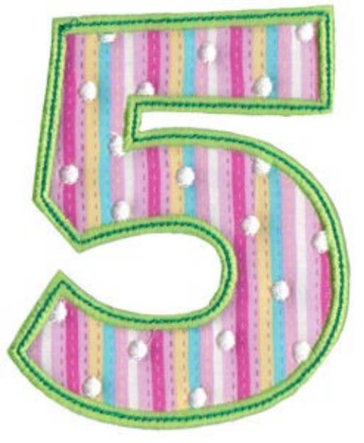 Picture of Birthday Girl Applique Five Machine Embroidery Design