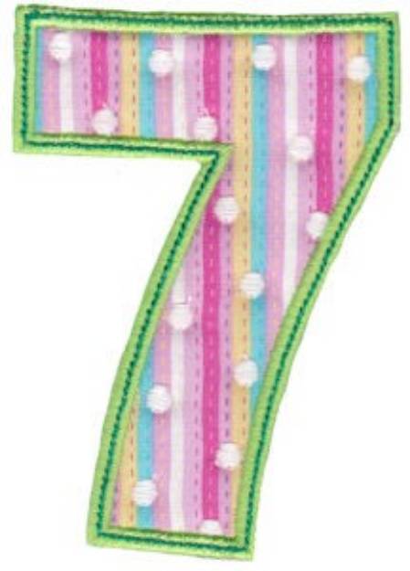 Picture of Birthday Girl Applique Seven Machine Embroidery Design