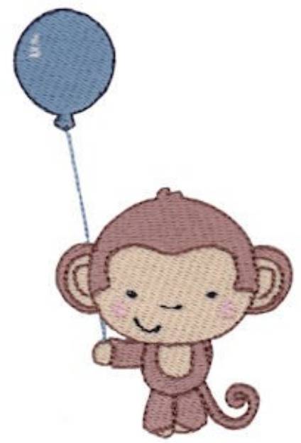 Picture of 1st Birthday Monkey Machine Embroidery Design