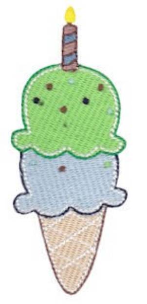 Picture of 2nd Birthday Ice Cream Machine Embroidery Design