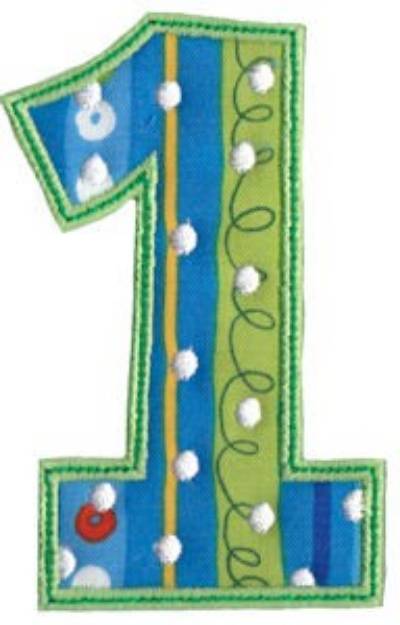 Picture of Birthday Boy Applique One Machine Embroidery Design
