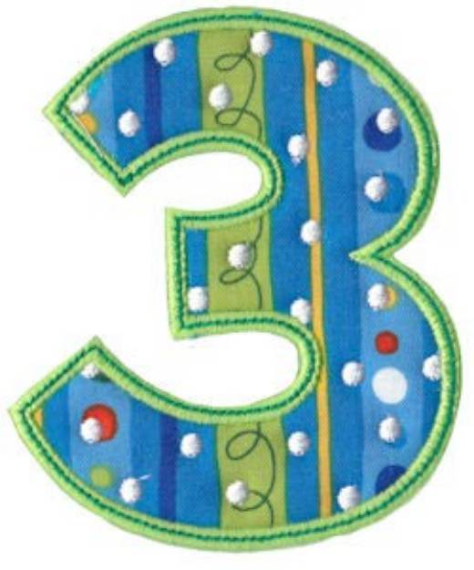 Picture of Birthday Boy Applique Three Machine Embroidery Design