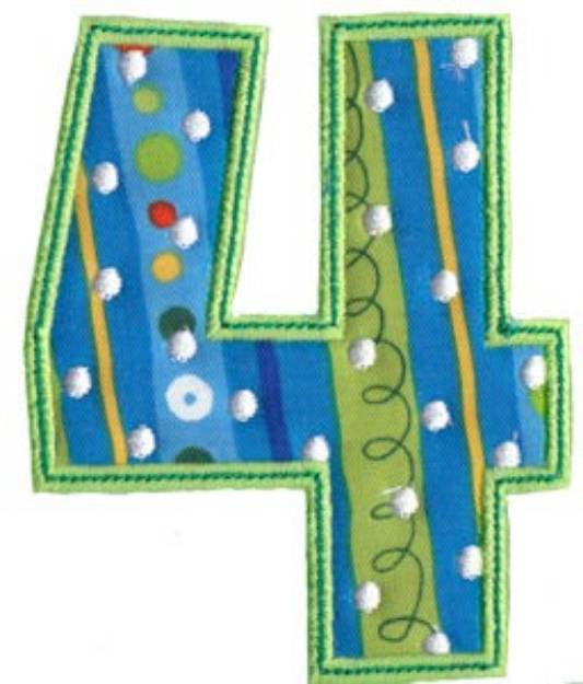 Picture of Birthday Boy Applique Four Machine Embroidery Design