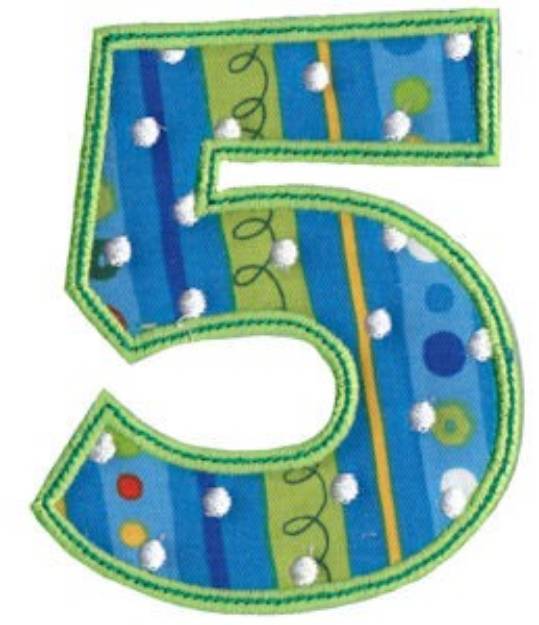 Picture of Birthday Boy Applique Five Machine Embroidery Design