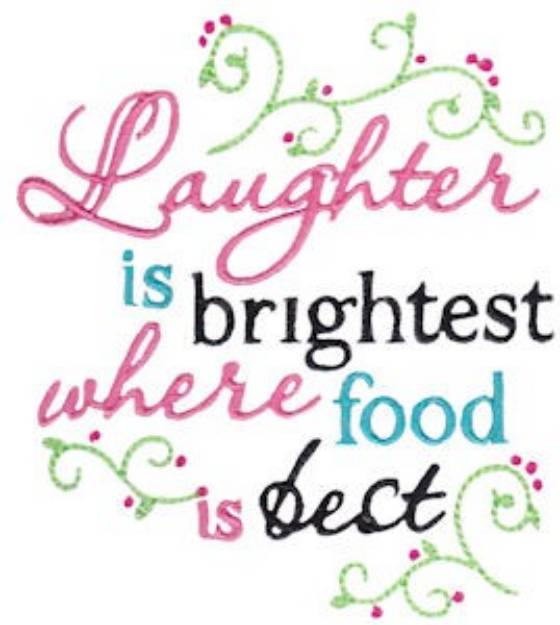 Picture of Kitchen Laughter Machine Embroidery Design