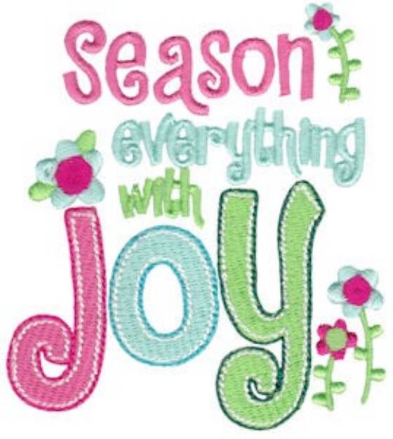 Picture of Season Everything With Joy Machine Embroidery Design
