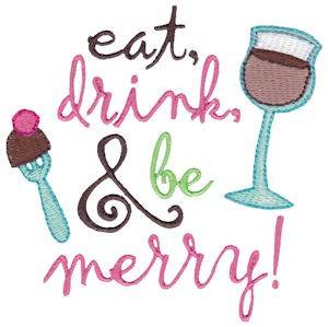 Picture of Eat & Be Merry Machine Embroidery Design