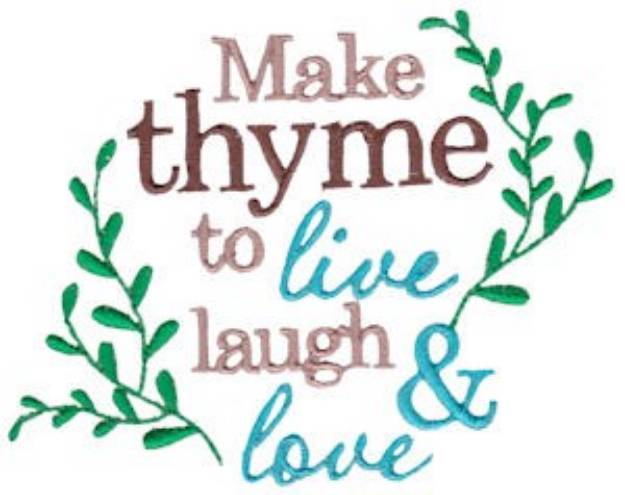 Picture of Make Thyme For Love Machine Embroidery Design