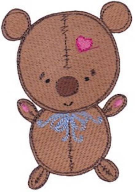 Picture of Baby Doll Teddy Bear Machine Embroidery Design