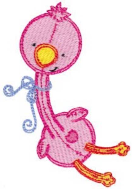 Picture of Baby Doll Flamingo Machine Embroidery Design