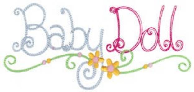 Picture of Baby Doll Border Machine Embroidery Design