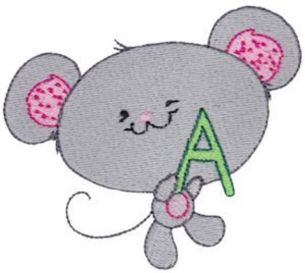 Picture of School Critter Mouse Machine Embroidery Design