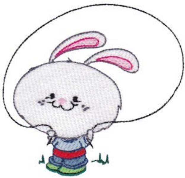 Picture of School Critter Boy Bunny Machine Embroidery Design