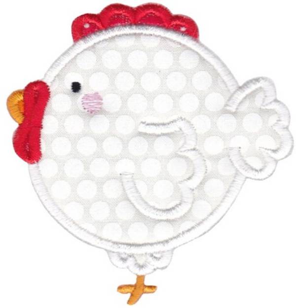 Picture of Round Chicken Animal Applique Machine Embroidery Design