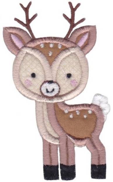 Picture of Boxy Forest Animals Applique Deer Machine Embroidery Design