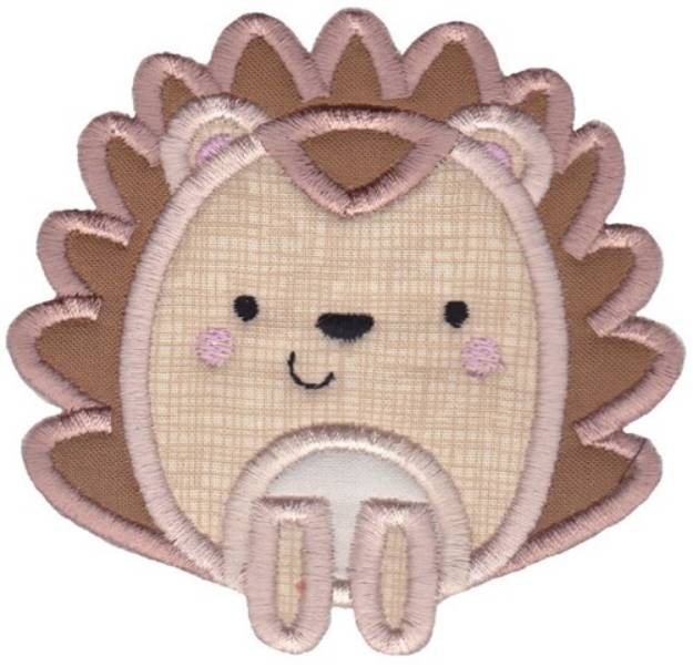 Picture of Boxy Forest Animals Applique Hedgehog Machine Embroidery Design