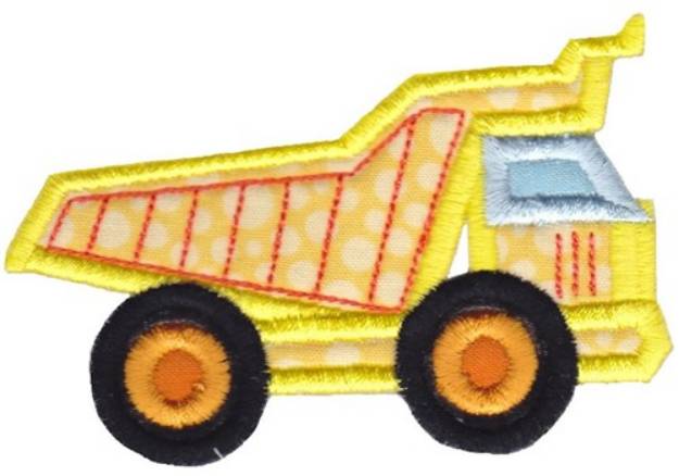 Picture of Construction Applique Dump Truck Machine Embroidery Design
