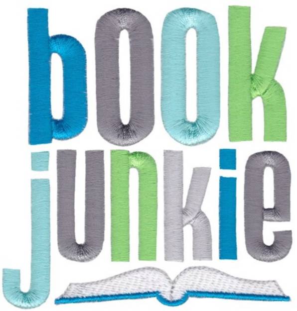 Picture of Book Junkie Machine Embroidery Design